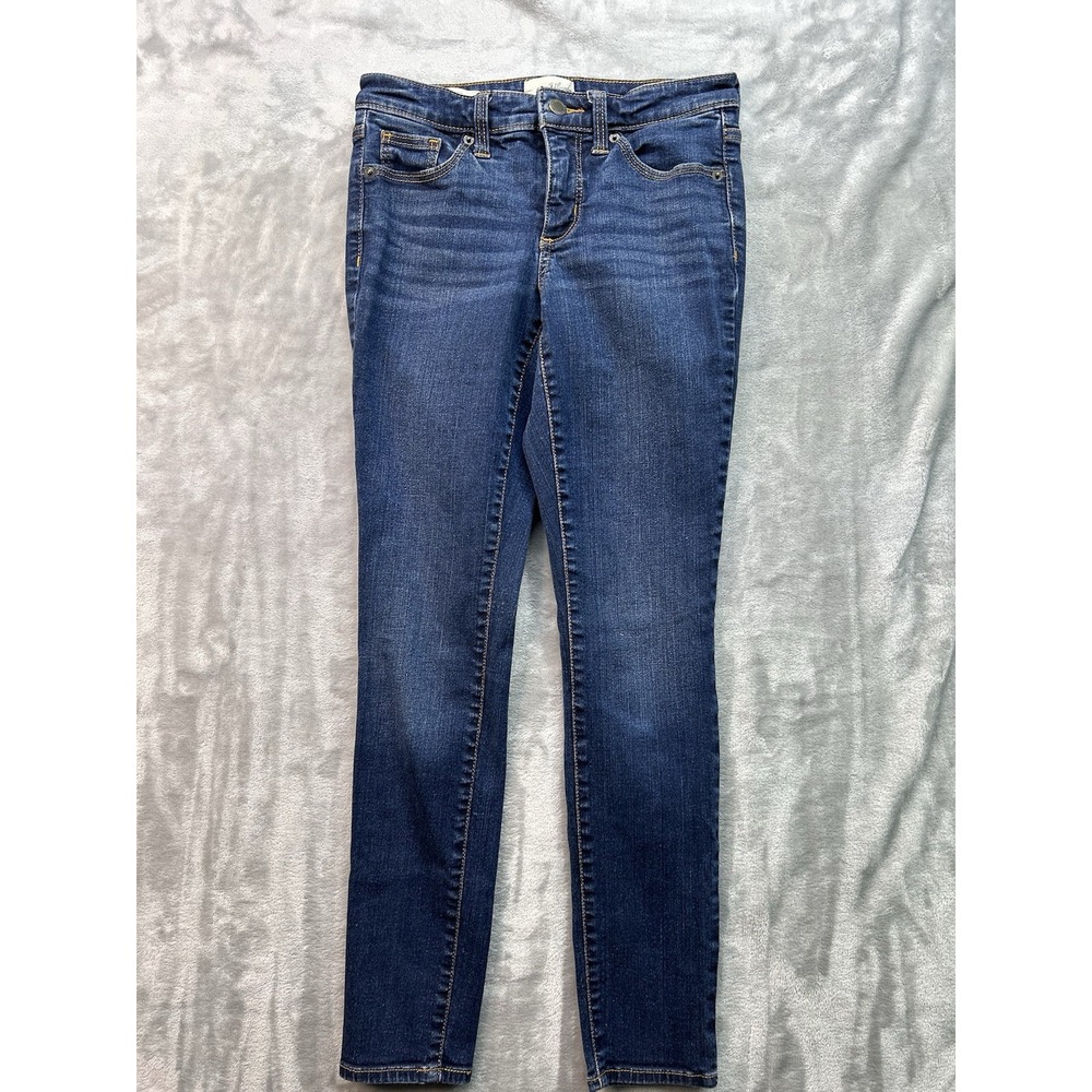 Universal Thread Womens Sz 2/26R Designer Blue Jeans Mid rise Skinny Stretch